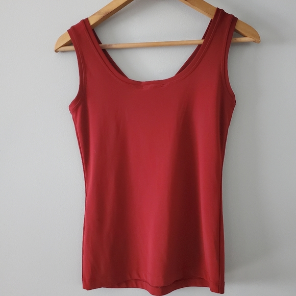 Joseph Ribkoff V-Neck Burgundy Camisole Tank Top Size: 4 - Picture 4 of 5